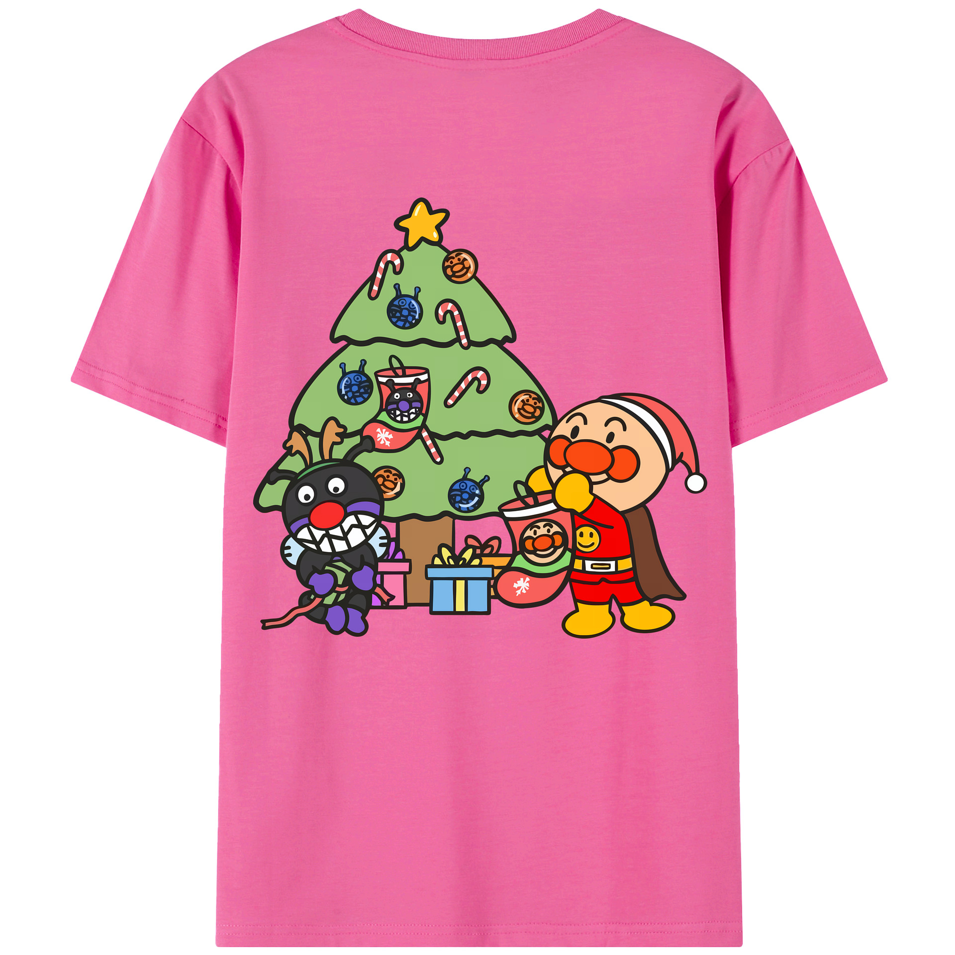 （画像用） アンパンマン Anpanman レディース半袖Tシャツ(バックプリント)